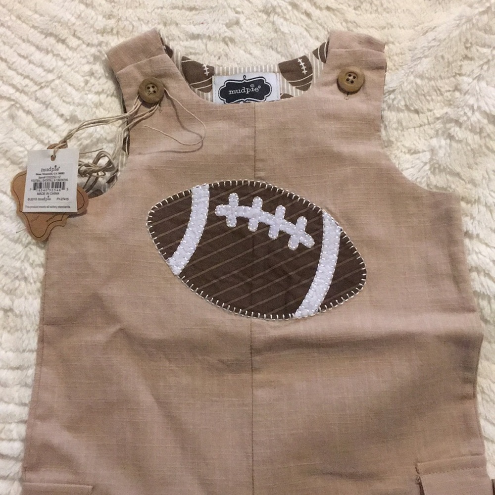 ❌SOLD❌MudPie Football Tank Top Onesie BRAND NEW